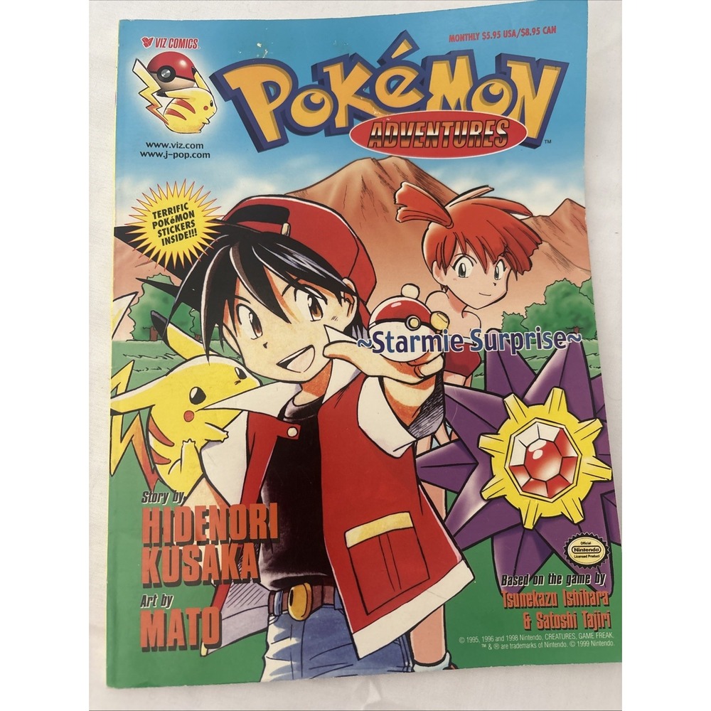 Pokemon Adventures Starmie Surprise Vintage 1999 Viz Manga Comic Book Issue 3